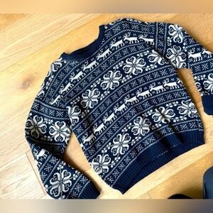 Figgjo norway Patterned wool fairisle  Men's Sweater